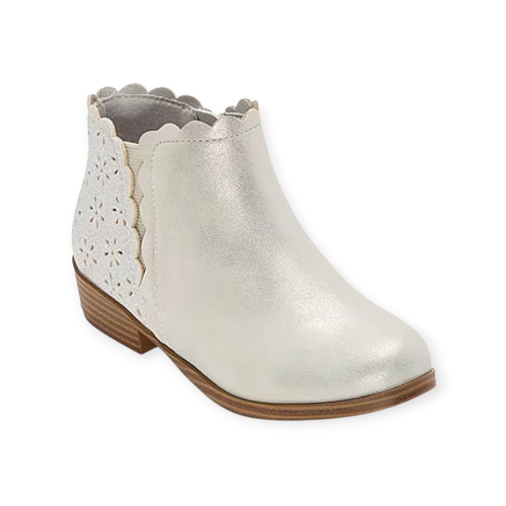 Thereabouts Kids Girls White Ankle Boots Size 6 NWB